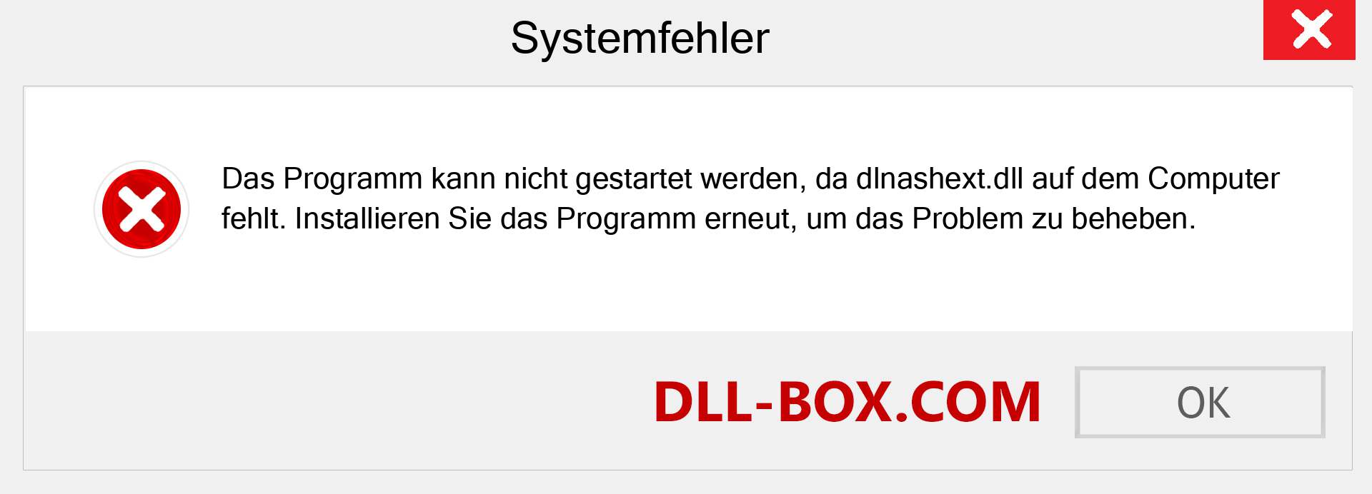 dlnashext.dll-Datei fehlt?. Download für Windows 7, 8, 10 - Fix dlnashext dll Missing Error unter Windows, Fotos, Bildern